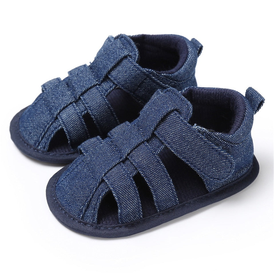 Soild Summer Sandals For Boys Toddler Infant Newborn Kids Baby Boys Canvas Soft Sole Crib Shoes Fashion Baby Shoes
