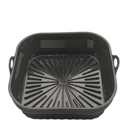 Home Kitchen Baking Dishes Air Fryer Silicone Tray Foldable Mold Pizza Fried Chicken Basket Reusable Multifunctional Bakeware