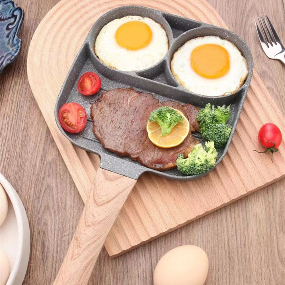 2/3/4 Hole Frying Pan Cooking Pot Non-Stick Pancake Maker Home Breakfast Egg Burger Pot for Gas Stove Induction Cooker Cookware