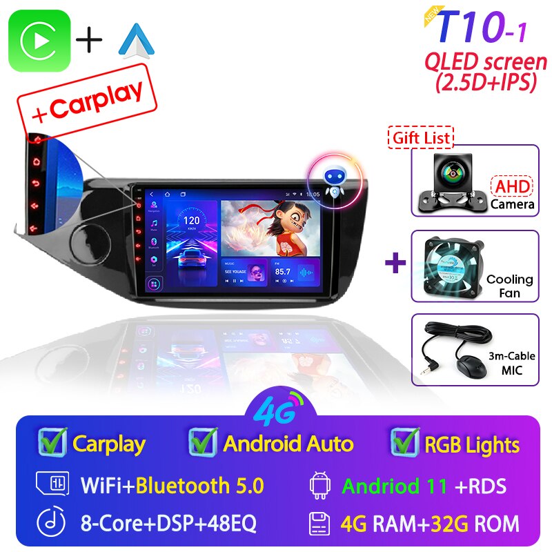 2din 4G Android 11 Car Radio Multimidia Video Player for Kia Ceed Cee'd 2 JD 2012-2018 Navigation GPS Carplay Audio Head Unit 9"