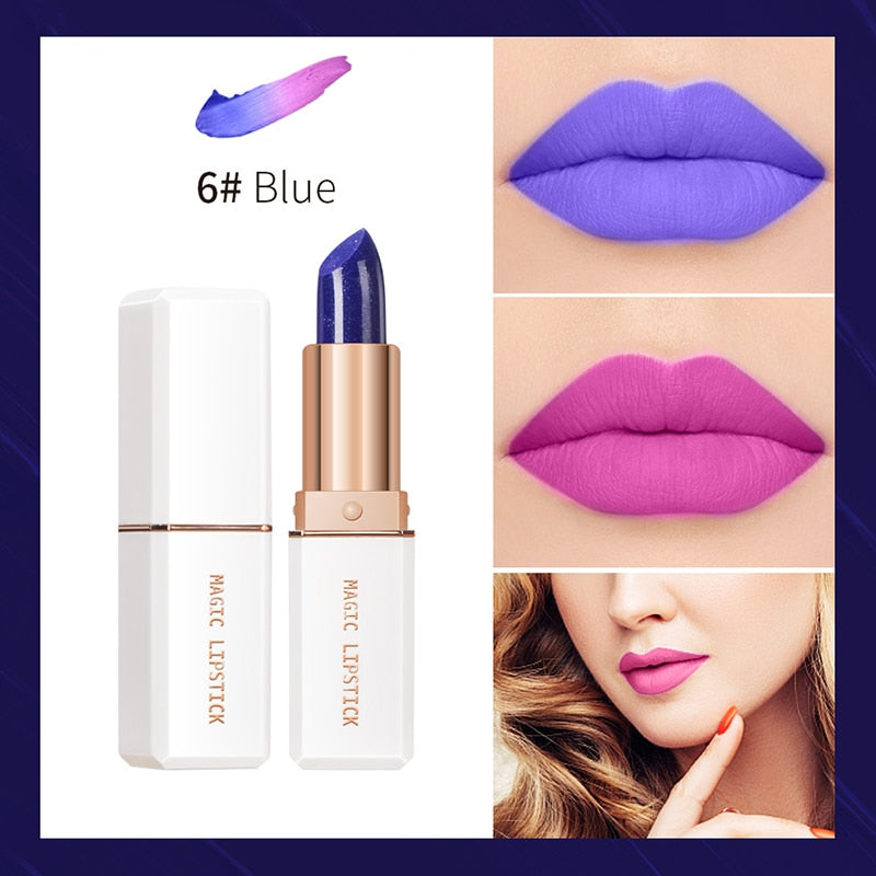 Blue Rose Lipstick Temperature Color Changing Lip Moisturizing Balm Female Makeup Sexy Lip Gloss Shiny Lipstick Free Shipping