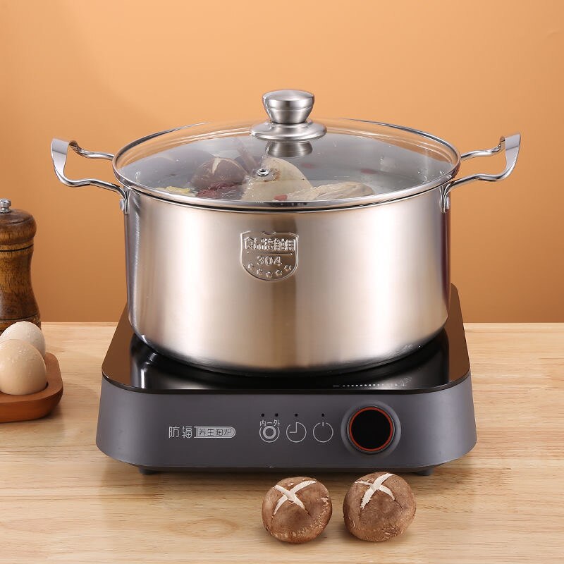 Kitchen Soup Pot Stainless Steel Cooking Pot kitchen Stock Pot Kitchen Stew Pot Electric Induction Soup Pot