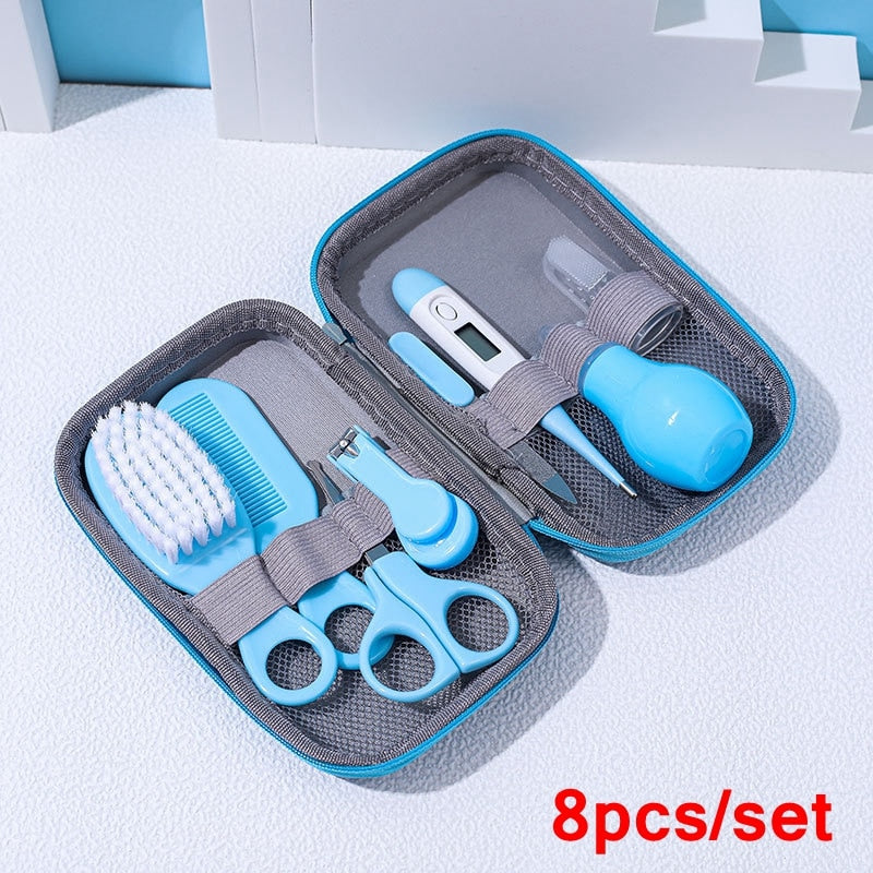 4-13 pcs/Set Newborn Baby Kids Nail Hair Health Care Thermometer Grooming Brush Kit Care Baby Essentials Newborn Material Safety