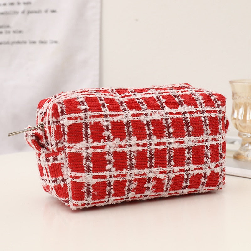 Large Capacity Plush Cosmetic Storage Bag Women Makeup Organizer Handbag Stationery Bag Pencil Case Pencilcase Pen Box Supplies