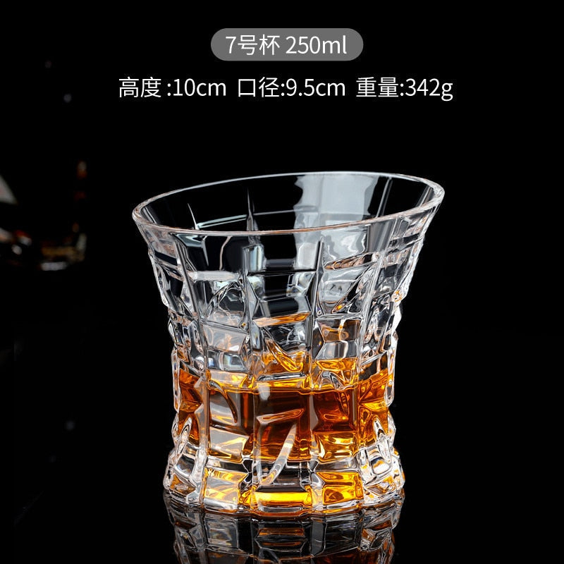 Glass Bar Hotel Home whisky beer glass wine Crystal Wine Glass Wine Set hot sale good quality Multiple styles can be selected