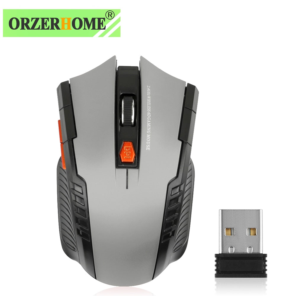 ORZERHOME 2.4GHz Wireless Mouse Optical Mice with USB Receiver Gamer 1600DPI 6 Buttons Mouse For Computer PC Laptop Accessories