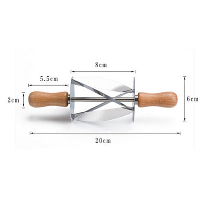 Stainless Steel Rolling Cutter Kitchen Baking Making Croissant Cake Decorating Tools Croissant Bread Wheel Dough Pastry Knife