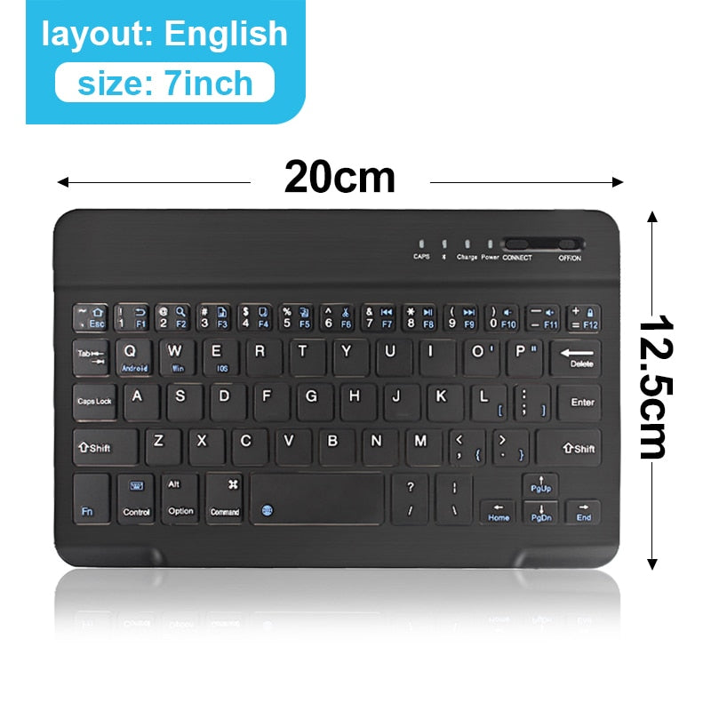 Mini Bluetooth Keyboard Wireless Keyboard Rechargeable For Phone Tablet Russian Spanish Keyboard For Android ios Windows