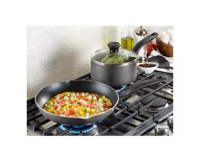 Initiatives 10-Piece Aluminum Nonstick Cookware Set in Black