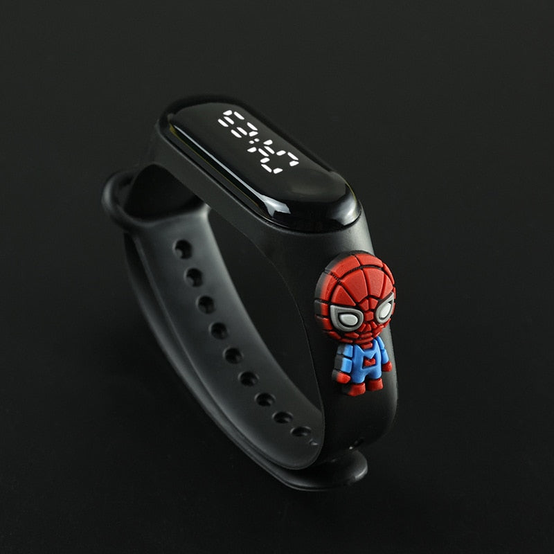 Fashion Mickey Children Watches For Girls Electronic Bracelet Sports Touch LED Spiderman Doll Kids Watch Women Waterproof Clock
