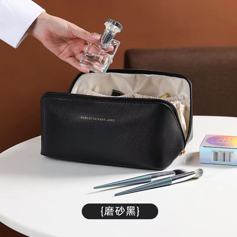 Large Travel Cosmetic Bag for Women Leather Makeup Organizer Female Toiletry Kit Bags Make Up Case Storage Pouch Luxury Lady Box
