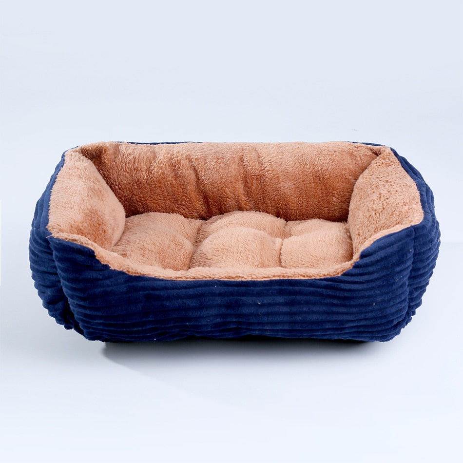 Bed for Dog Cat Pet Square Plush Kennel Medium Small Dog Sofa Bed Cushion Pet Calming Dog Bed House Pet Supplies Accessories