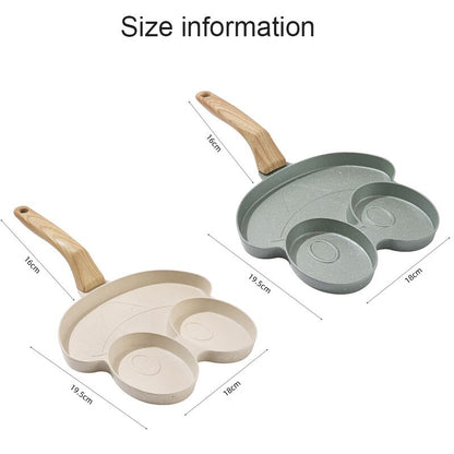 3-Cup Non Stick Egg Frying Pan Aluminum Pancake Egg Cooker Pan Cute Frog Shaped Fried Egg Pan Egg Skillet for Breakfast Cookware