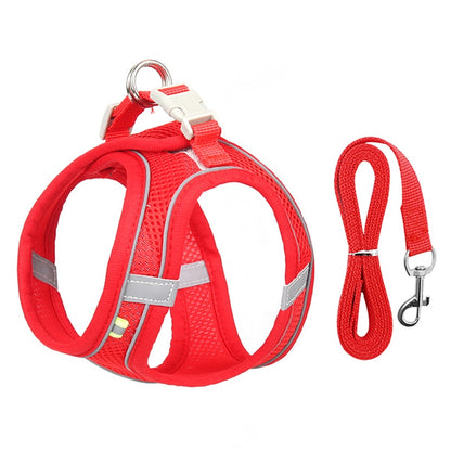 Escape Proof Cat Harness and Leash Set Adjustable Mesh Dog Harness Vest Puppy Pet Walking Lead Leash Small Dogs Cats Kitten XXS