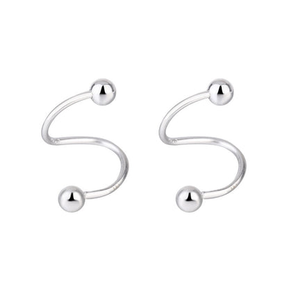 2pcs Stainless Steel Spiral Twisted Lip Ring Tongue Piercing Heart Star Ear Cartilage Helix Piercing Stud Earring Jewelry Gifts