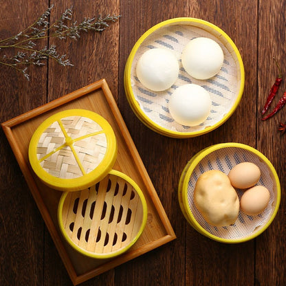 Sticky Rice for Steaming Food Natural Safe Handmade Kitchen Cookware Bamboo Steamer Dumpling Steamer Steamer Basket