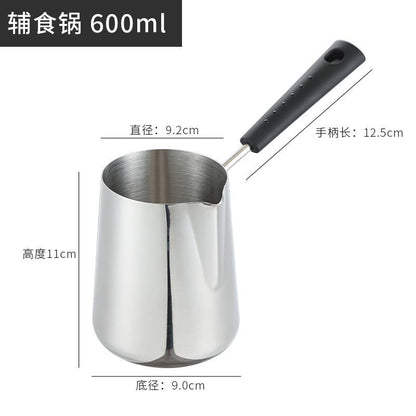 Cooking Instant Noodles Hot Milk Pot Household Raised Mini 304 Stainless Steel Oil Baby Baby Side Food Pot Set Kitchen Tools New