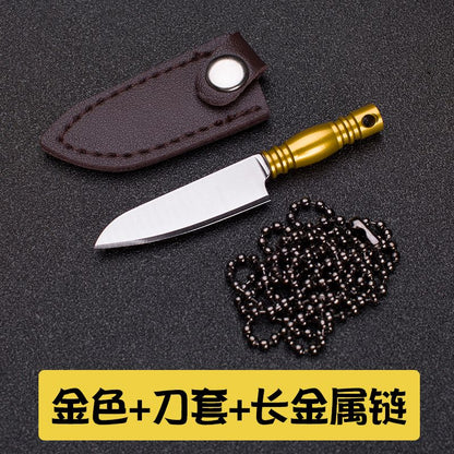 Portable Mini Small Kitchen Knife Outdoor Knife Pendant Gift Fruit Knife Sharp Camping Carry Pocket Knife Open Delivery Tools