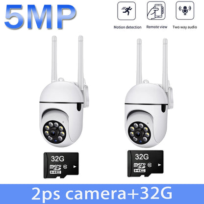 5G WiFi Surveillance Cameras 5MP IP Camera  HD 1080P IR Full Color Night Vision Security Protection Motion CCTV Outdoor Camera