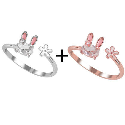 Cat Ear Finger Rings Open Design Cute Footprints Fashion Jewelry Ring For Women Young Girl Child Gift Adjustable Animal Ring