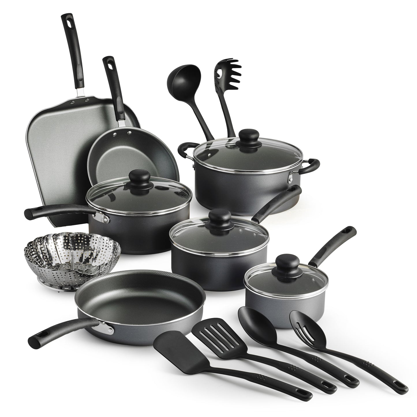 Tramontina Primaware 18 PCS Aluminum Non-stick Cookware Set with Pan and Spoon