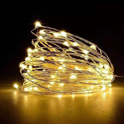 2/3/5/10 Meter LED String Lights USB Sliver Wire Starry Fairy Light for Xmas Garland Party Birthday Wedding Christmas Tree Decor