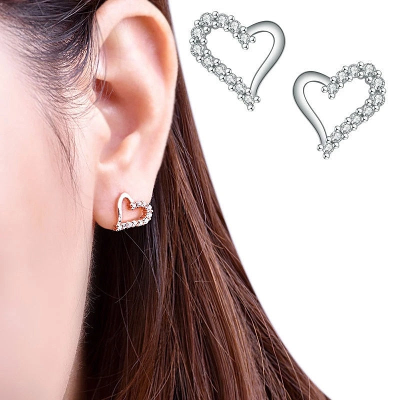 Disney Mickey Mouse Earring 925 Silver Heart Earring Pumpkin Coach Stud Earrings Silver Women Star Butterfly Earrings Jewelry