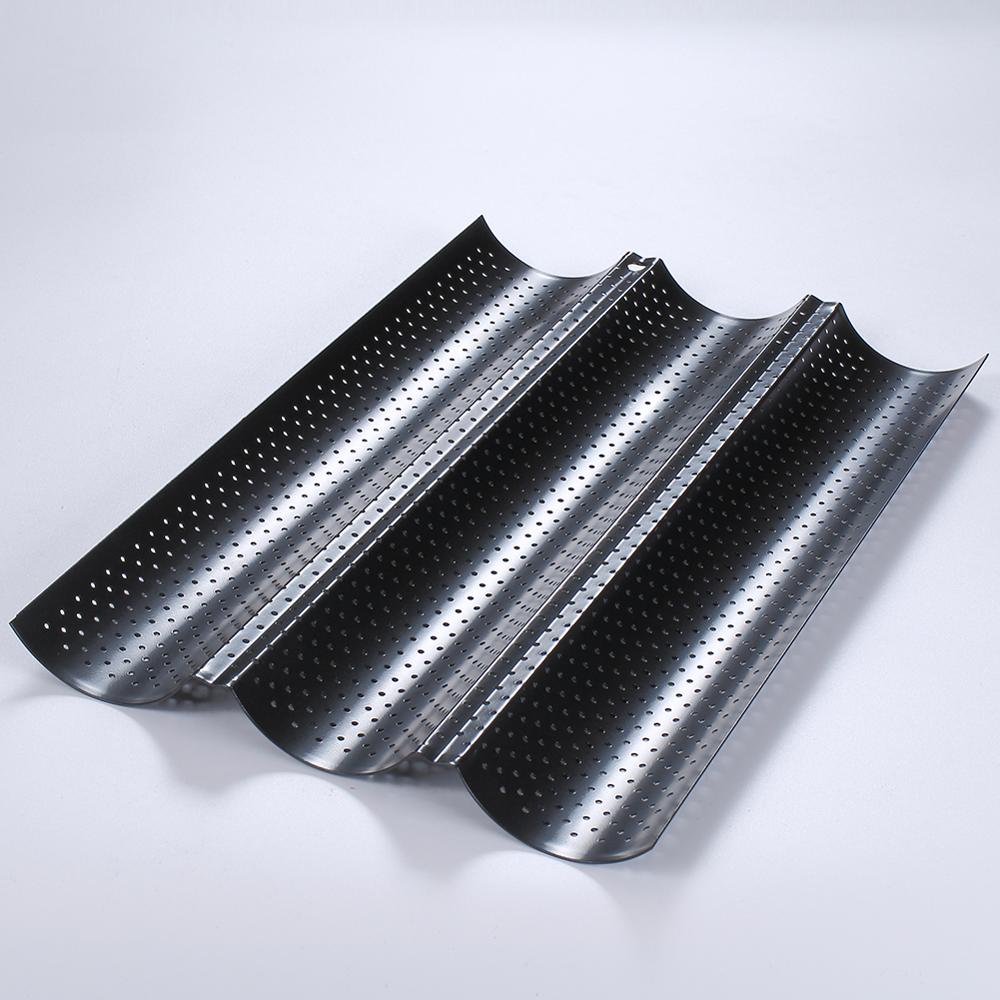 Kitchen Accessories Homemade Baguette Carbon Steel Pan French Bread Wands Baking Mold Nonstick Bakeware Pastry Tray Toaster Tool