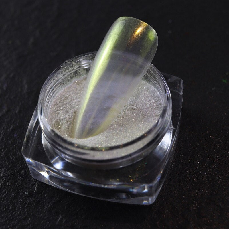 1pc 19Colors Nail Glitter Mirror Powder Chrome Dust Pigment 0.5g Paint Dip Metallic Shiny With Magic Effect Dust