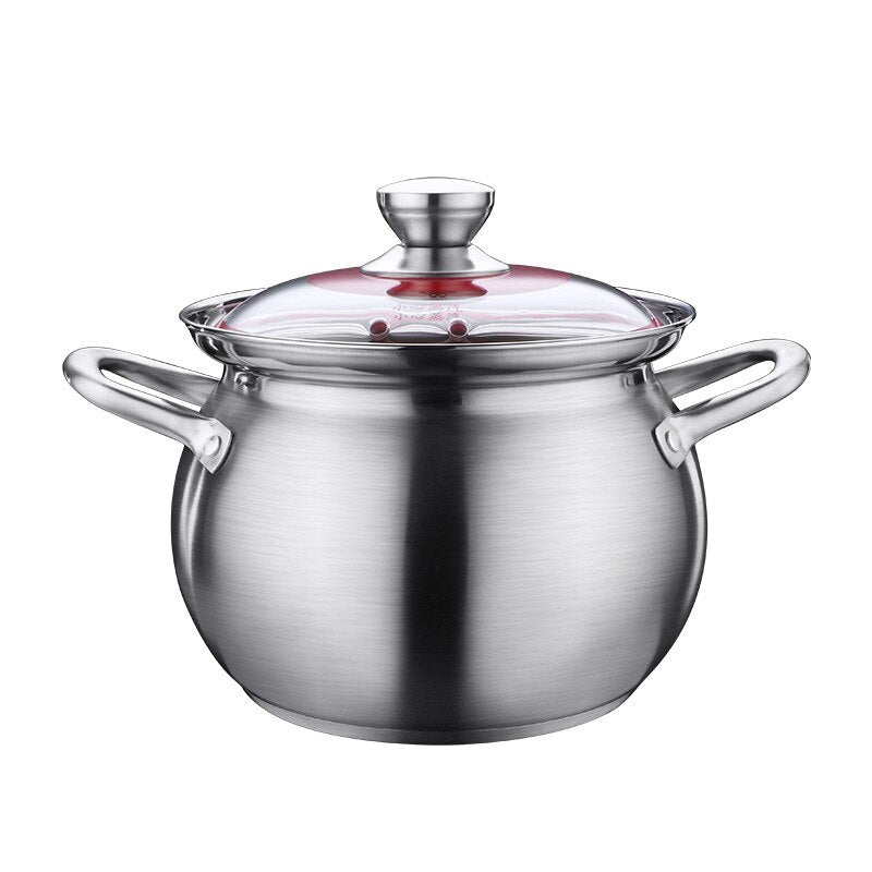 stainless steel Soup big cooking pot Thickened soup pot New design General use of gas in induction cooker for porridge pot