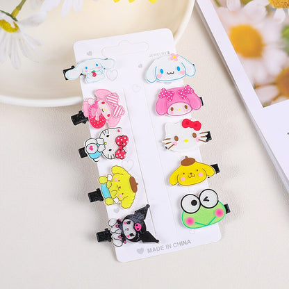 10PCS/Set New Cute Cartoon Unicorn Hair Clips for Girls Colorful Sweet Unicorn Hairpin Kids Barrette Hair Accessories for Girls