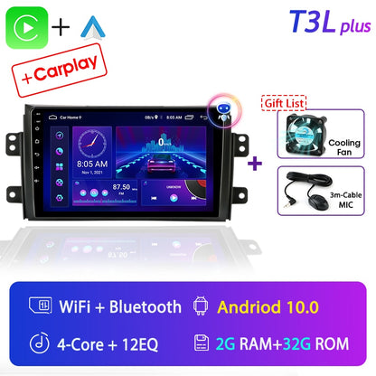 Android Car Radio for Suzuki SX4 2006-2013 Fiat Sedici 2005-2014 Multimedia Video Player Navigation 2din Carplay Stereo Audio