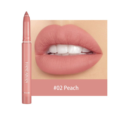 Matte Nude Lipstick Lip Liner 2 in 1 Long Wearing Waterproof Lip Ink Crayon Built-in Sharpener Professional Makeup for Women