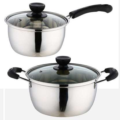 1pcs  Double Bottom Pot Soup  Pot Multi-purpose Cookware Non-stick Pan Pot Nonmagnetic Cooking Stainless Steel Soup Stock Pot