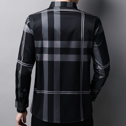 2022 brand designer striped mens shirts for men clothing korean fashion long sleeve shirt luxury dress casual clothes jersey 914