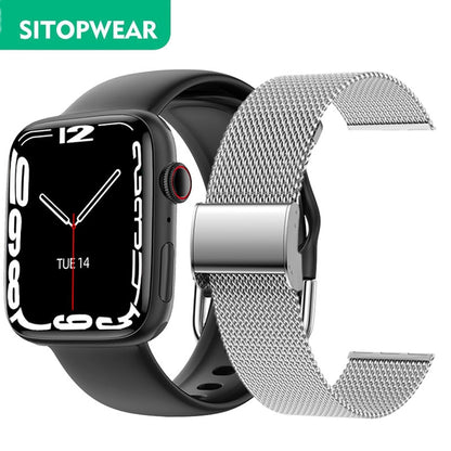 SitopWear Smart Watch 2023 Wireless Charging Smartwatch Bluetooth Calls Watches Men Women Fitness Bracelet Custom Watch Face