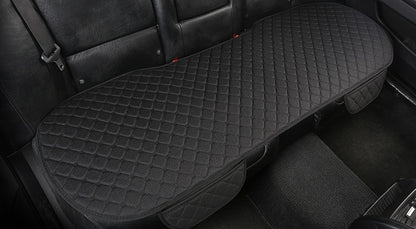 Flax Car Seat Cover Front Rear Linen Fabric Cushion Breathable Protector Mat Pad Universal Auto Interior Styling Truck SUV Van