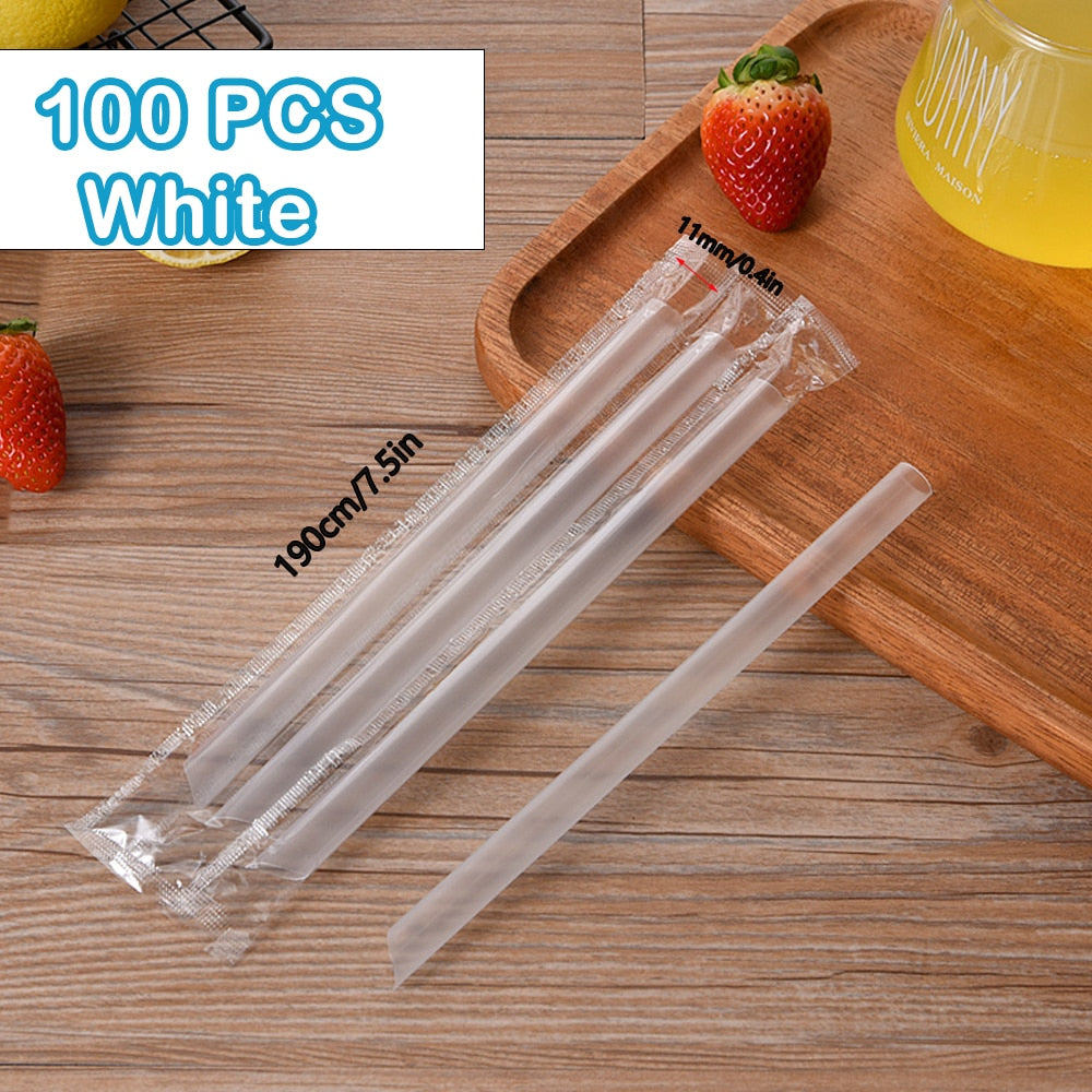 100/500/12000Pcs Multicolor Drinking Straws Rietjes Black Straw Cocktail Kitchen Wedding Bar Party Beverage Straws Accessories