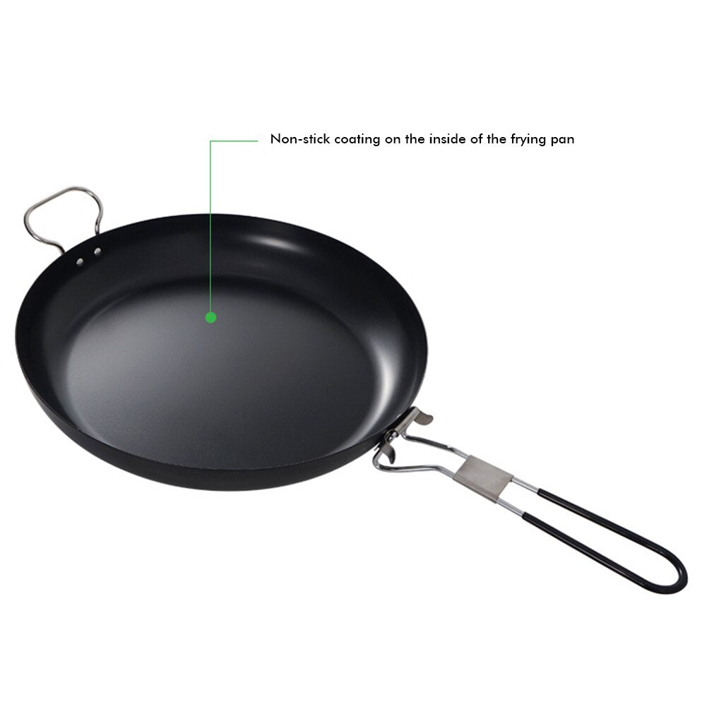 Nonstick Frying Pan Foldable Handle Non Stick Skillet Easy Cleaning Non Stick Camping Pan Multifunctional Camp Cooking Supplies