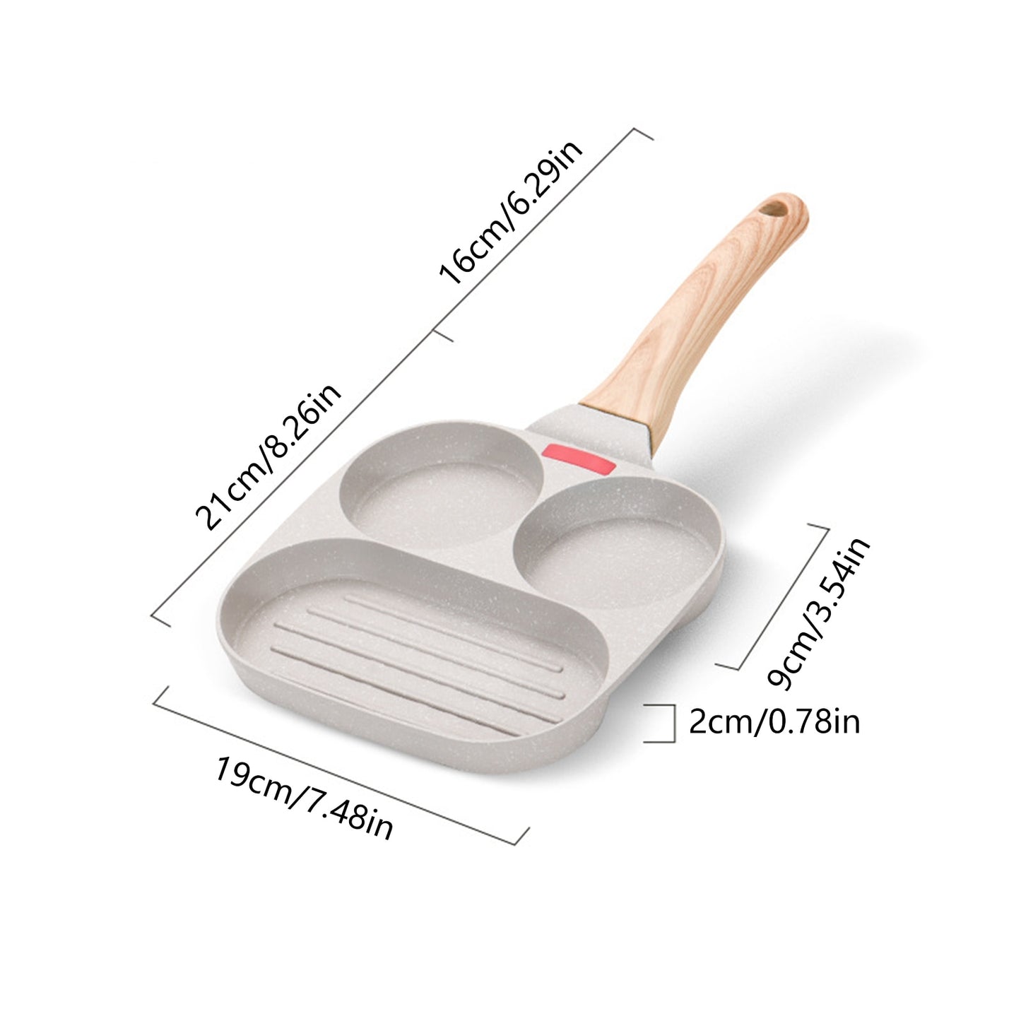 2/3/4 Hole Frying Pan Cooking Pot Non-Stick Pancake Maker Home Breakfast Egg Burger Pot for Gas Stove Induction Cooker Cookware