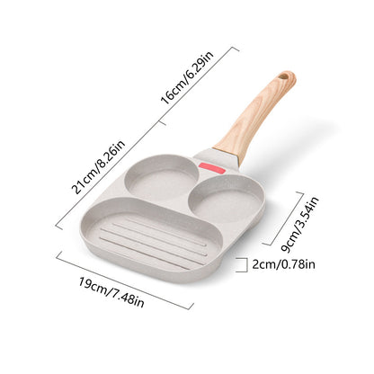 2/3/4 Hole Frying Pan Cooking Pot Non-Stick Pancake Maker Home Breakfast Egg Burger Pot for Gas Stove Induction Cooker Cookware