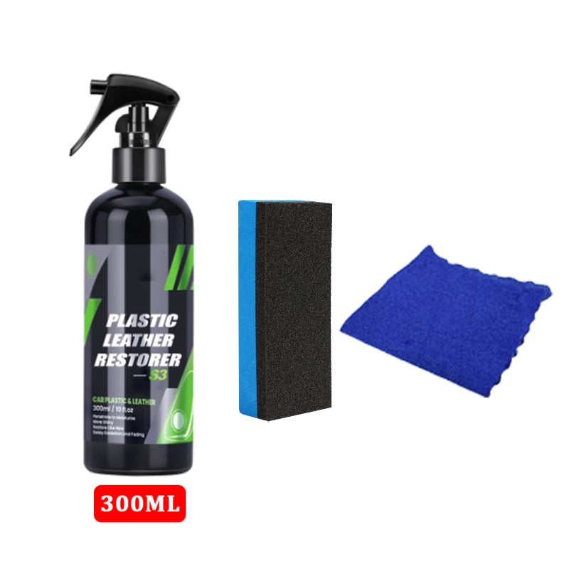 2023 New Plastic Renovator for Car Interior Spare Parts Seat Leather Liquid Wax Polish Plastic Restore Cleaner Spray Accessories