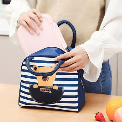 Cute Lunch Bag Cartoon Bento Box Bag Small Thermal Insulated Pouch For Kids Child School Snacks Lunch Box Container Tote Handbag