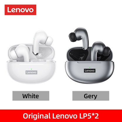 100% Original Lenovo LP5 Wireless Bluetooth Earbuds HiFi Music Earphone With Mic Headphones Sports Waterproof Headset 2022 New