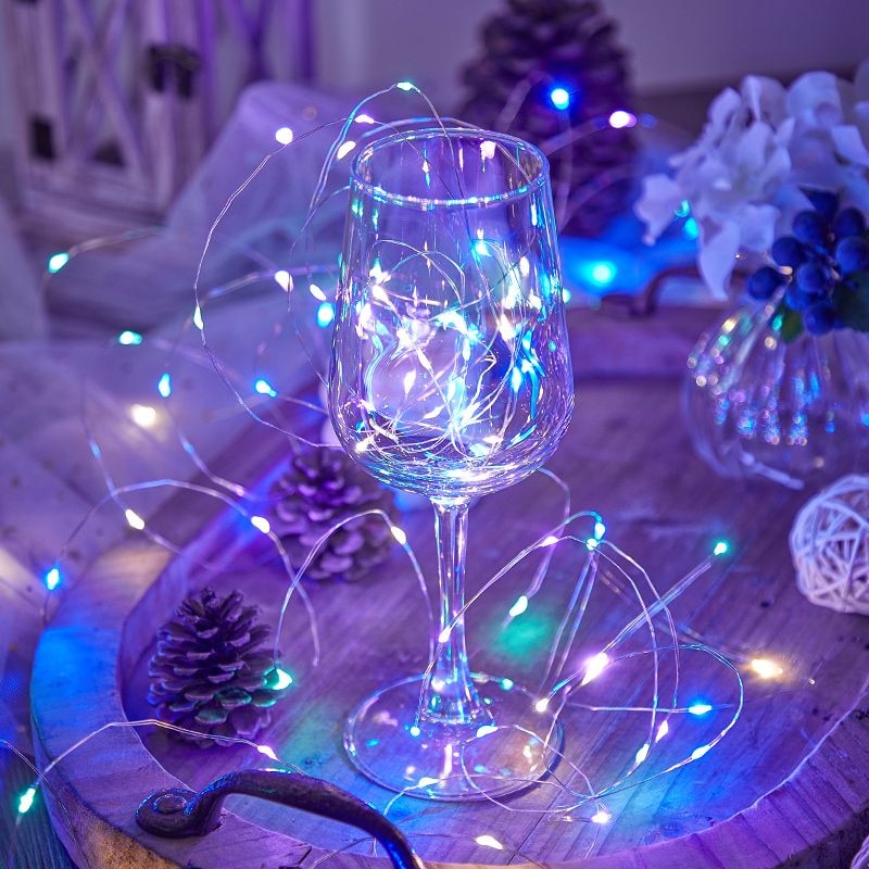 2/3/5/10 Meter LED String Lights USB Sliver Wire Starry Fairy Light for Xmas Garland Party Birthday Wedding Christmas Tree Decor