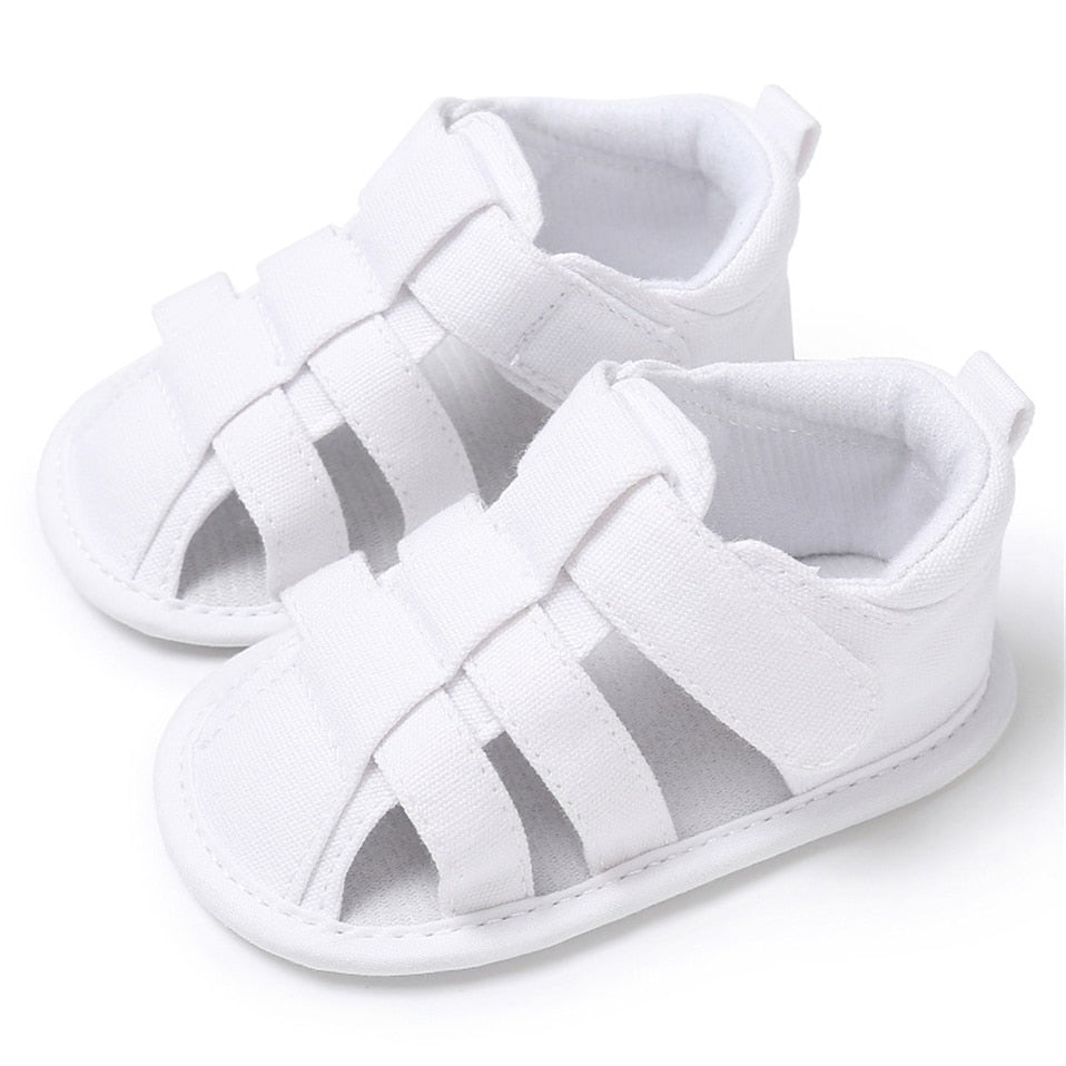 Soild Summer Sandals For Boys Toddler Infant Newborn Kids Baby Boys Canvas Soft Sole Crib Shoes Fashion Baby Shoes