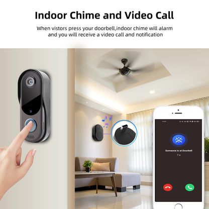 Smart Home Security doorbell camera WiFi Video Intercom Door bell Camera Outdoor Wireless WiFi Doorbell 2-Way Audio Night Vision