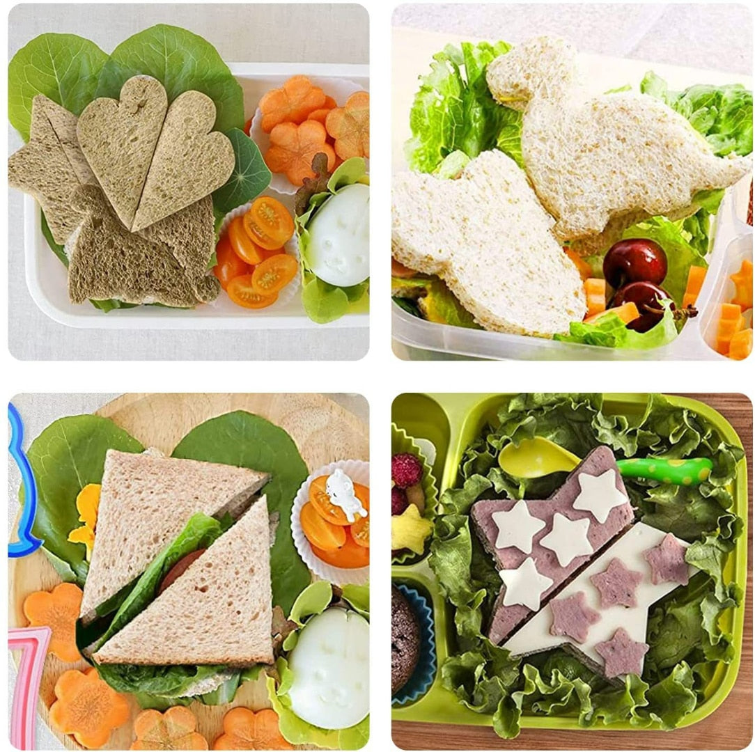 Home Kitchen Sandwich Bread Biscuit Cutting Dies Mold Cute Cartoon Animal DIY Jigsaw Puzzle Children Breakfast Bento Baking Tool