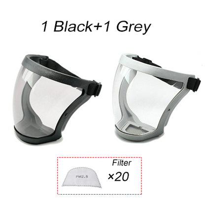Transparent Security Protection Shield Full Face Shield for Kitchen Tools Oil-splash Proof Moto Cycling Windproof Glasses Mask
