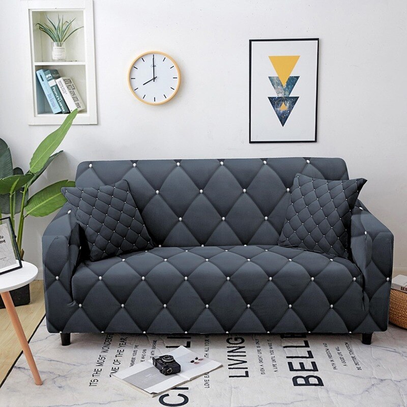 Geometric Elastic Sofa Covers for Living Room Couch Cover Stretch Sectional Slipcover Furniture Cover Protector Home Decoration